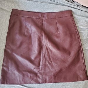 Topshop Faux Leather Skirt
